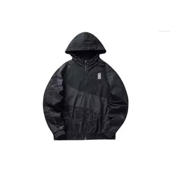 Anta Повседневная Баскетбольная ветрозащитная куртка с капюшоном Мужская верхняя одежда Черный 152211614-4 M