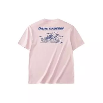 Anta Повседневная футболка с принтом на спине женские топы 962228134-1 XXL