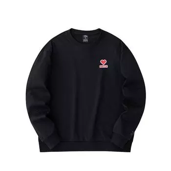 Anta Повседневная спортивная толстовка с длинным рукавом с принтом букв, унисекс, черная 972418701-3 S