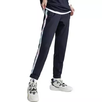 Anta Принт логотипа с полосками по бокам, облегающие женские джоггеры, черные 162228327-2 M