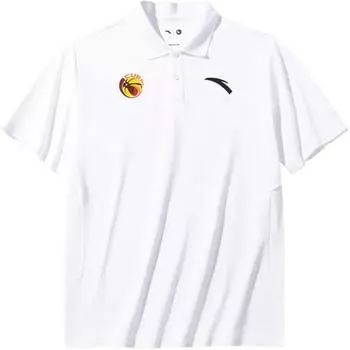 Anta Дышащая спортивная рубашка-поло с принтом для мужчин, цвет чисто-белый 152431182-1 M