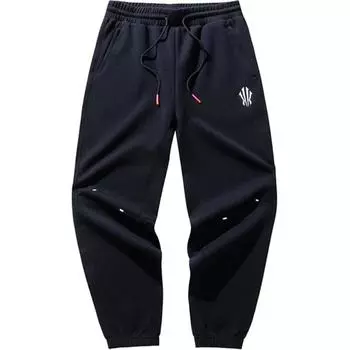 Anta Printed Cuffed Lace-Up Casual Pants Unisex bottoms Black 172431312-4 2XL