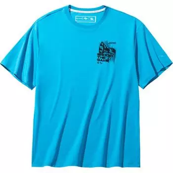 Anta Футболка с круглым вырезом и принтом в виде буквы, универсальная, дышащая, свободная, с коротким рукавом, мужская, зеркально-синяя 152431140-4 M