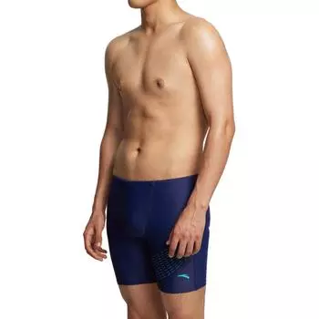 Anta Printed Logo Mid-Rise Comfortable Versatile Swim Trunks Men swimwear Navy Blue 1823531460-1 L