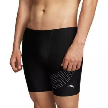 Anta Printed Logo Mid-Rise Comfortable Versatile Swim Trunks Men swimwear Black Gray 1823531460-2 L