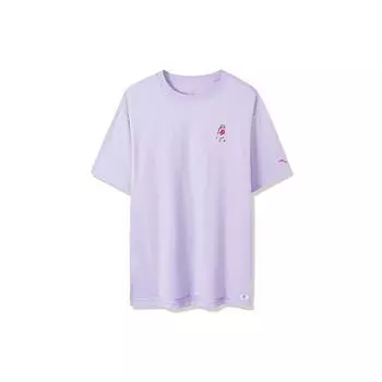 Anta Printed Sports Knit Crew Neck T-Shirt Women Tops Purple 162137103R-2 XXL