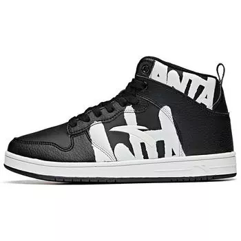 Anta Прочные нескользящие высокие скейт-кеды женские скейт-кеды черные белые 92548060-3 35.5