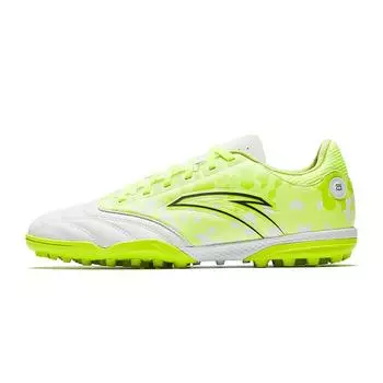 Anta Professional Training TF (Rubber Studs) Durable Non-Slip Soccer Shoes Men Soccer Shoes White Green 412511121-3 39