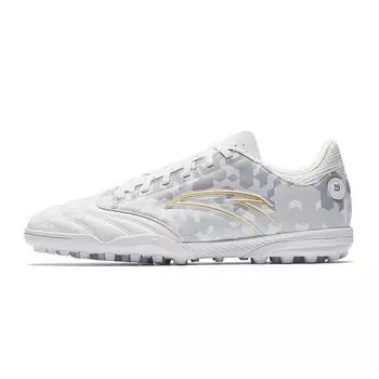 Anta Professional Training TF (Rubber Studs) Non-Slip Durable Football Shoes Men Football Shoes White Gray 412511121-1 39