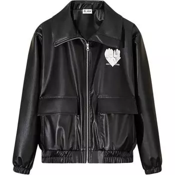 Anta PU Waterproof Loose Casual Jacket Women jackets 162448605-1 XS