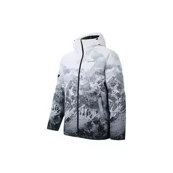 Anta Пуховик с капюшоном и молнией, с длинным рукавом, мужская верхняя одежда, чисто-белый 952347902-1 S