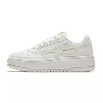 Anta Qingfeng 1 Simple Versatile Non-Slip Wear-Resistant Low-Top Skate Shoes Women sneaker Ivory-White 122538035-4 36.5
