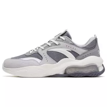 Anta Qiyuan 982 Нескользящие износостойкие повседневные туфли с низким верхом Rebound Мужские повседневные туфли Night-Fog-Gray 112318881-5 44