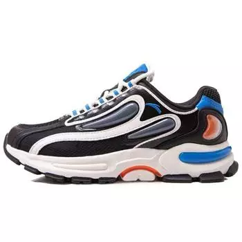 Anta Quail Feather Millennium Low Top Running Shoes Men Sneakers Black Blue 112028890-2 40