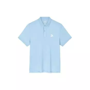 Anta Quick-Dry Casual Short Sleeve Polo Shirt Men tops Light-Blue 152428105-3 2XL