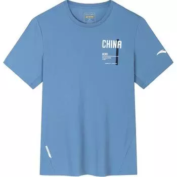 Anta Quick-Drying Breathable Round Neck Short Sleeve T-Shirt Men Tops Expedition-Blue 152327154-2 S