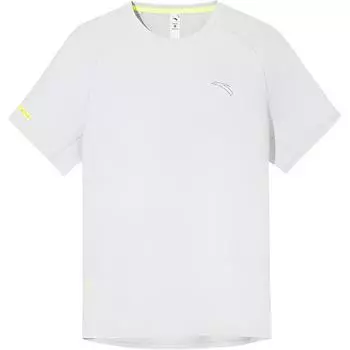 Anta Quick-Drying Breathable Round Neck Simple Comfortable Solid Color Short Sleeve T-Shirt Men Tops Clear-Wind-Gray 952525103-5 3XL