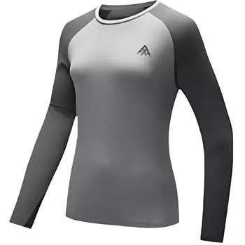 Anta Quick-Drying Slim Fit Long Sleeve T-Shirt Women Tops Cosmic-Gray Graphite-Gray 962516401-3 XS