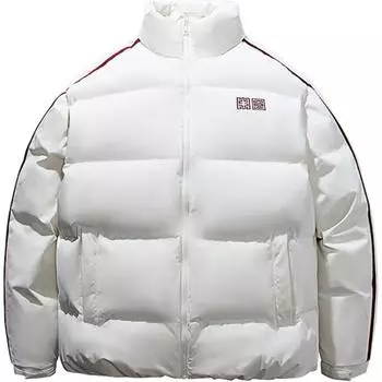 Anta Quick Warm Down Jacket Water-Resistant Duck Down Padded Stand Collar Zipper Jacket Men Jacket Ivory-White 952448901-4 XS