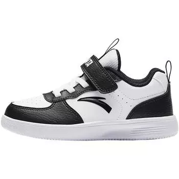 Anta Retro Casual Versatile Non-Slip Wear-Resistant Low-Top Kids Skate Shoes Kids Sneakers Black White A332419910H-2 28
