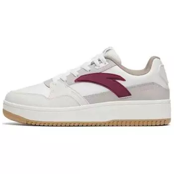 Anta Retro Fashion Versatile Durable Lightweight Low-Top Skate Shoes Men Sneakers White Gray Red 112438063R-2 39