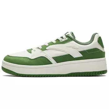 Anta Retro Fashion Versatile Non-Slip Wear-Resistant Low-Top Skate Shoes Women sneaker White Green 122538033R-4 35.5