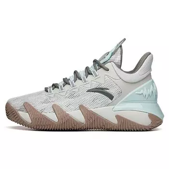 Anta Reverse Blade нескользящие износостойкие легкие низкие баскетбольные кроссовки мужские кроссовки серо-зеленые 112121616S-3 45