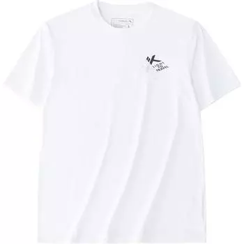 Anta Round Neck Breathable Knitted T-Shirt Men Tops Pure-White 152421116-1 XXXL