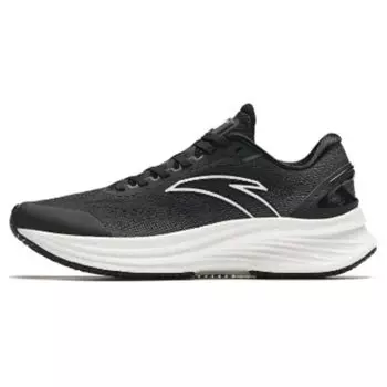 Anta Round Toe Lace-Up Low-Top Nitrogen Technology Running Shoes Men sneakers Black Gray 112415582-9 40