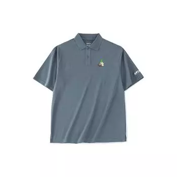 Anta Рубашка поло с принтом в виде буквы Lifestyle Series, унисекс, снежно-каменно-серая 152328150-2 XL