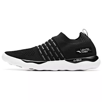 Anta Running Series Casual Outdoor Shock Absorbing Non-Slip Low-Top Running Shoes Men sneakers Black White 91928602-5 44.5