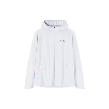 Anta Running Series FW22, однотонная спортивная тканая куртка на молнии с логотипом, мужские куртки серого цвета 152235701-1 M