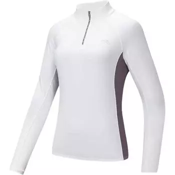 Anta Running Series Long Sleeve Pullover Solid Color Knit Top Women tops Vanilla-Beige Lotus-Purple 162445401N-1 S