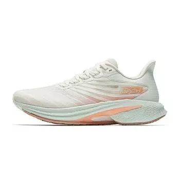 Anta Running Series Mah 4 Nitrogen Technology Competition Training Cushioning Rebound Low-Top Running Shoes Women sneaker White Pink Green 122435583-1 35.5