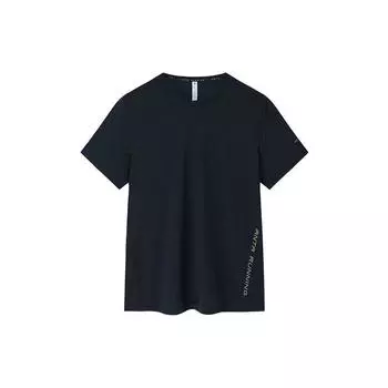 Anta Running Series, однотонная свободная футболка с круглым вырезом и короткими рукавами, мужские топы, черные 152325109-3 M