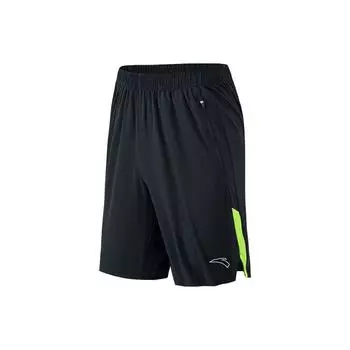 Anta Running Series, повседневные шорты прямого кроя с логотипом и средней талией, мужские штаны, фантомно-зеленые 152325505-2