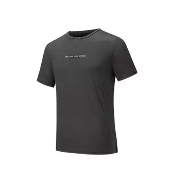 Anta Running Series Simple Letter Quick-Dry Comfortable Versatile Round Neck Sports Short Sleeve T-Shirt Men T-Shirts Castle-Gray 152535105-5 M