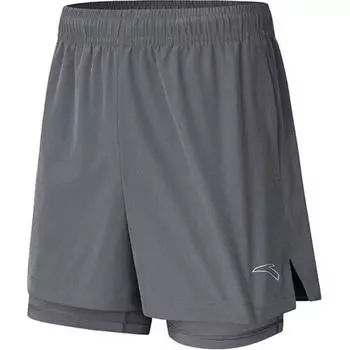 Anta Running Series Solid Color High Elastic Woven Marathon Training Shorts Men Shorts 952425505-2