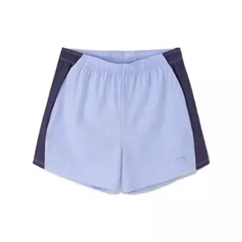 Anta Running Series Solid Color Logo Elastic Waist Five-Point Sports Shorts Women shorts Clear-Frost-Purple 162325506-1 XL
