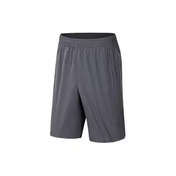 Anta Running Series Solid Color Mid Waist Quick Dry Straight Leg Sports Shorts Men shorts Castle-Gray 152425505-1 2XL