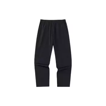 Anta Мужские повседневные брюки Running Series из флиса, однотонные, со средней талией, прямые, черные 952345301-2 M