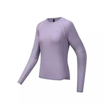 Anta Running Series Solid Color Round Neck Versatile Casual Long Sleeve Breathable T-Shirt Women T-Shirt 962535403-8 XS