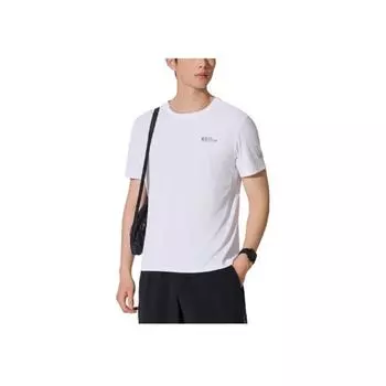 Anta Running Series Sports Casual Simple Solid Color Round Neck Pullover Short Sleeve T-Shirt Men Tops Pure-White 952525110-1 S