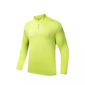 Anta Running Series Sports Solid Color Pullover Long Sleeve T-Shirt Men Tops Green 952435401-1 L