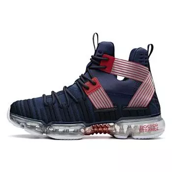 Anta Seeed Marvel Collaboration Doctor Strange Non-Slip Lightweight High-Top Basketball Shoes Men Sneakers Red Blue 91831139-12 40