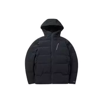 Anta Серия Training Heat Technology однотонная теплая куртка с капюшоном мужская верхняя одежда черного цвета 152147908-4 S