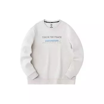 Anta Серия Training Letter Круглый вырез Эластичный удобный трикотажный спортивный свитшот Мужской свитшот Chalk-White 152417706-1 2XL