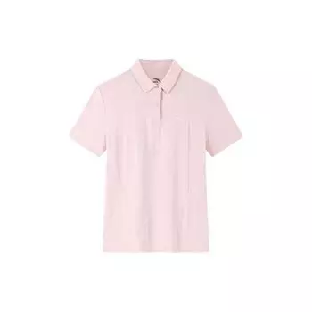 Anta Серия Training однотонная влагоотводящая дышащая солнцезащитная рубашка поло с коротким рукавом женская рубашка поло нежно-розовая 962427110-6 S