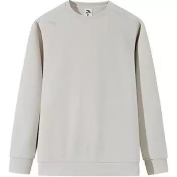 Anta Серия Тренировки Однотонный Пуловер с Круглым Вырезом Повседневная Толстовка с Длинным Рукавом Мужская толстовка Мальтово-Серая 952447704-1 XL