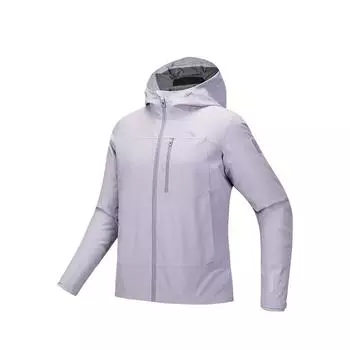 Anta Серия тренировок Однотонная толстовка на молнии с капюшоном Удобная Дышащая Универсальная куртка Женские куртки Пурпурно-дымчатый 162517603-3 L